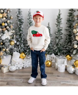 Christmas Truck Patch Sweatshirt - Little Kid, Big Kid