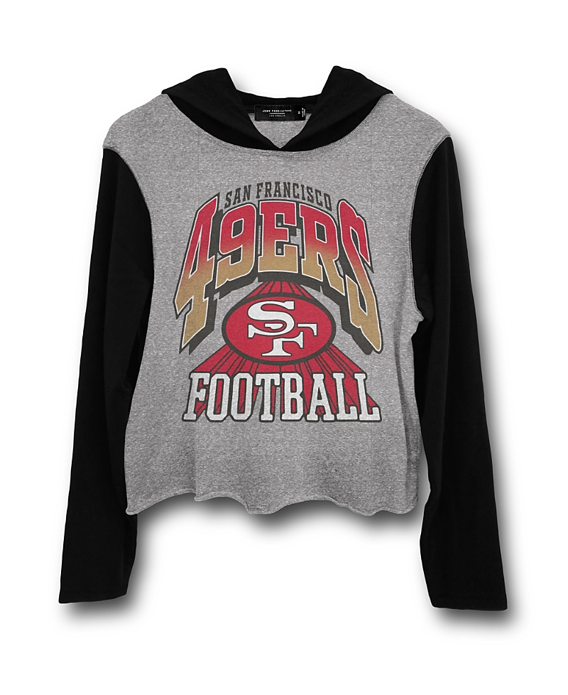 Junk Food Clothing Women's Nfl San Francisco 49ers Block Crop Hoodie