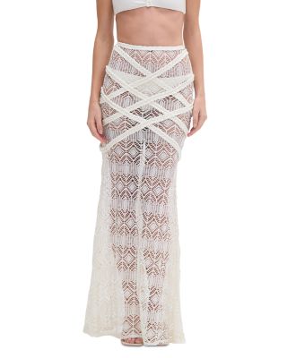 PatBO - Beach Lace Braided Cover Up Maxi Skirt