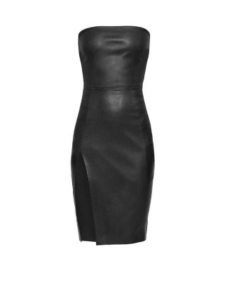 Aura Stretch Leather Dress
