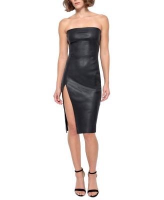 Aura Stretch Leather Dress