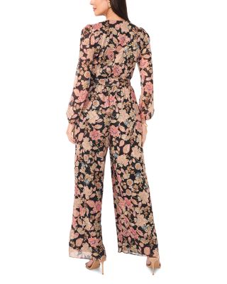 V Neck Tie Waist Jumpsuit