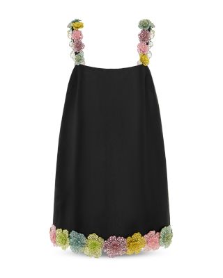 knee length dresses for ladies Analeia Floral Cutout Beaded Mini Dress