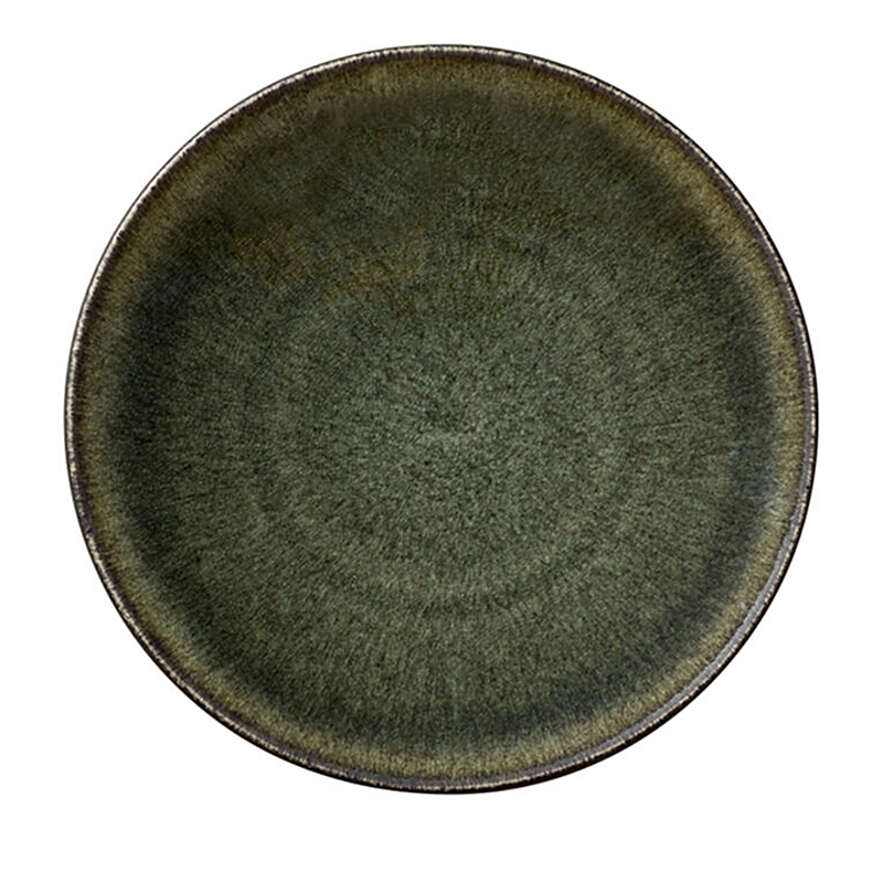 Jars Tourron Bread And Butter Plate, Ecorce In Emerald