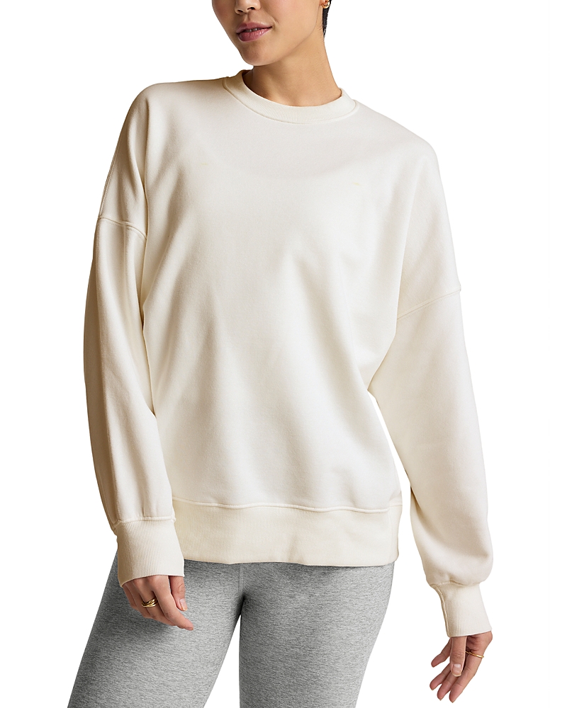 Beyond Yoga Solstice Oversize Cotton Blend Sweatshirt In Fresh Snow