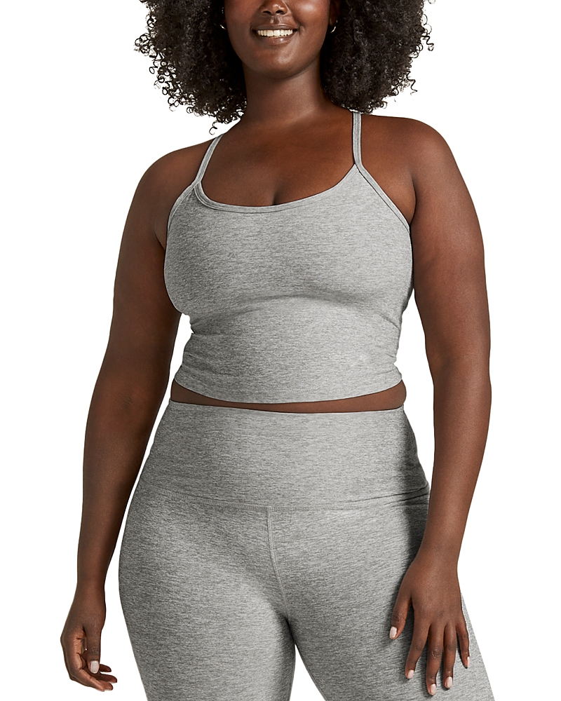 Beyond Yoga Spacedye Racerback Tank In Silver Mist