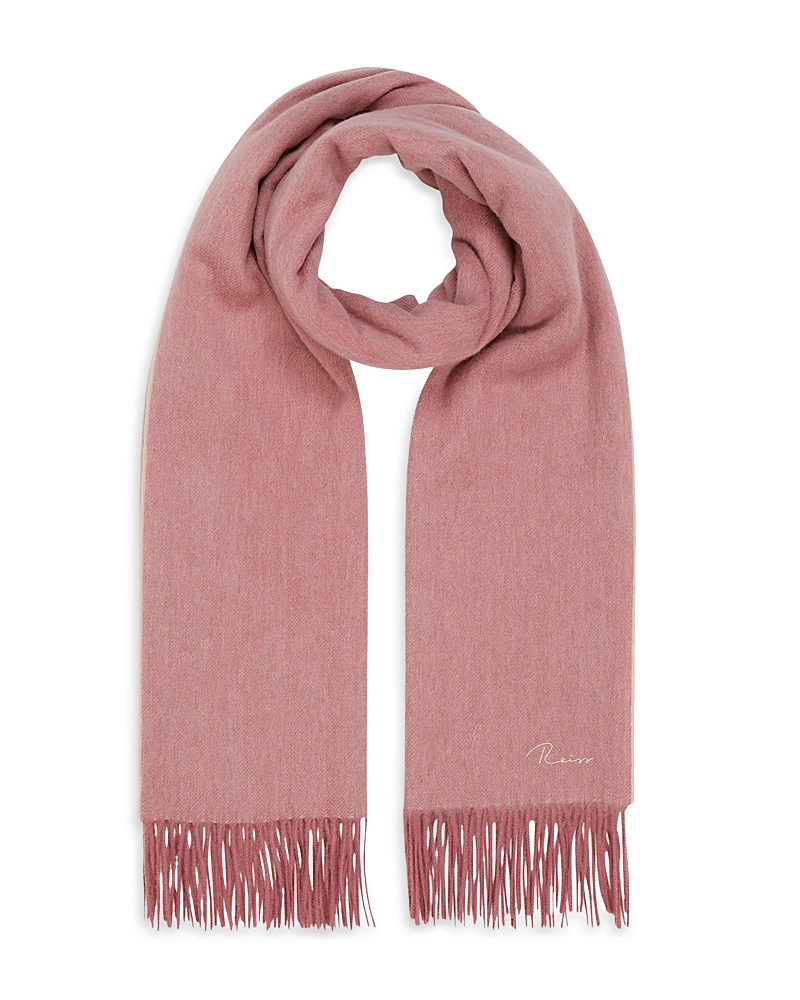 Reiss Picton Wool & Cashmere Scarf In Blush
