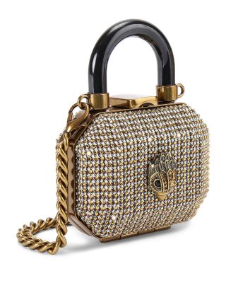 Micro Embellished Top Handle Clutch 