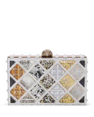 Kurt Geiger London Crystal Quilt Box Clutch