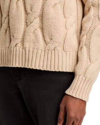 Chunky Regular Fit Cable Knit Wool Sweater 