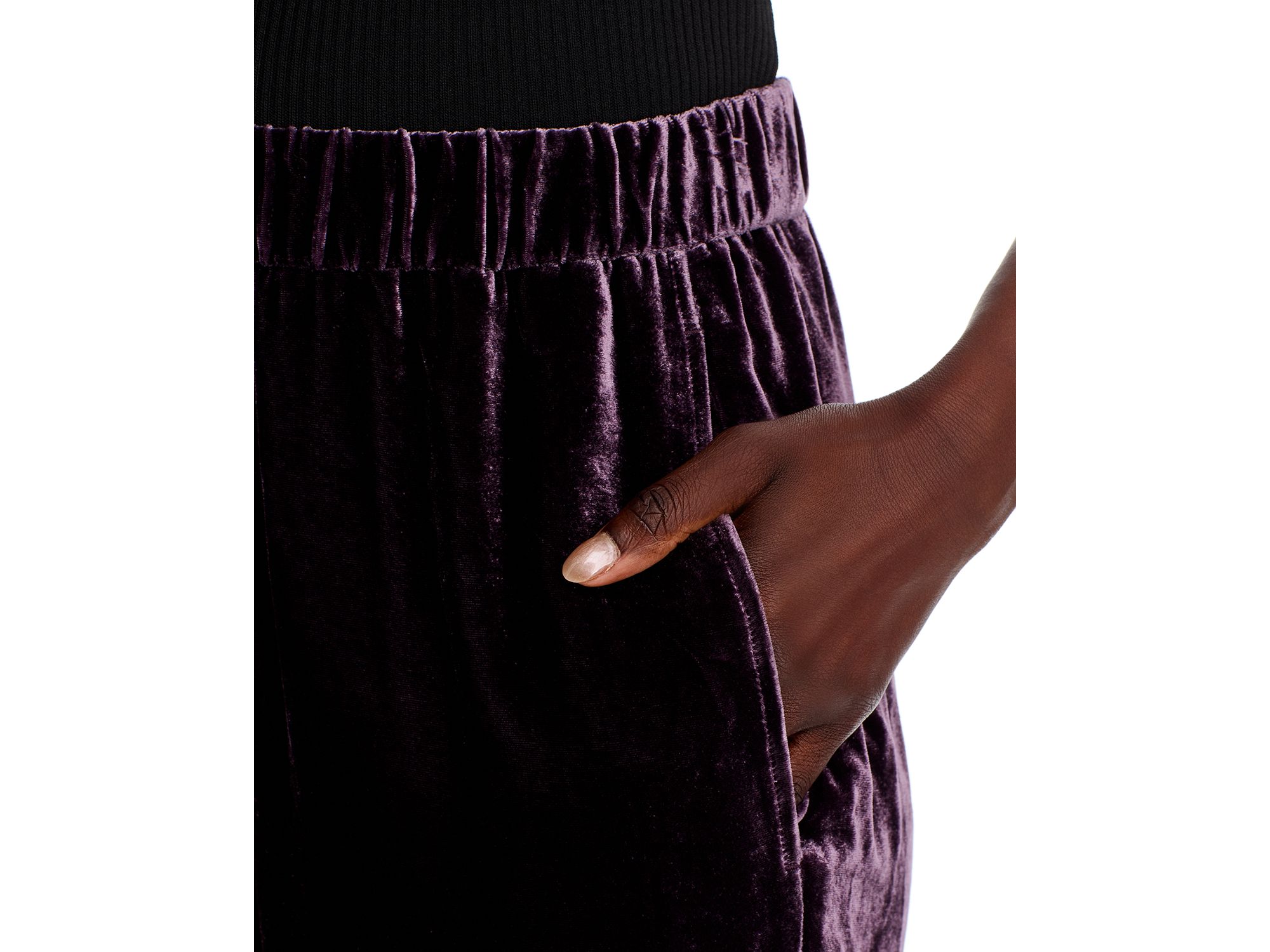 Crushed Velvet Wide Leg Pants — Image 5