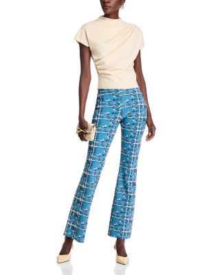 Printed High Rise Flared Pants