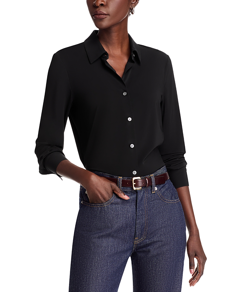 Rosetta Getty Fitted Cotton Shirt In Black