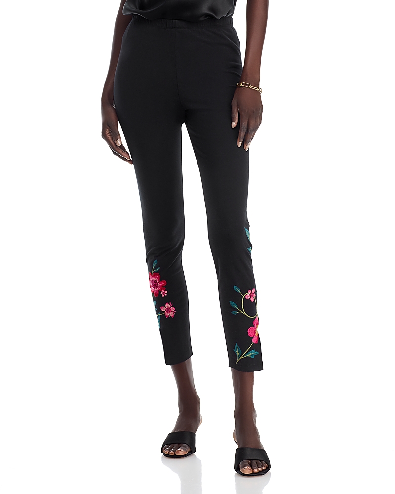 Shop Johnny Was Rhoda Floral Leggings In Black