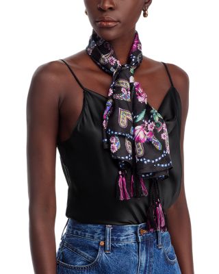 Johnny Was Silk Camino Serra Tassel Scarf