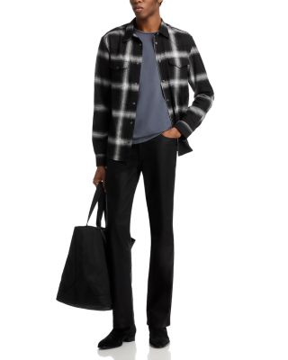 Clint Slim Bootcut Jeans in Coated Noir