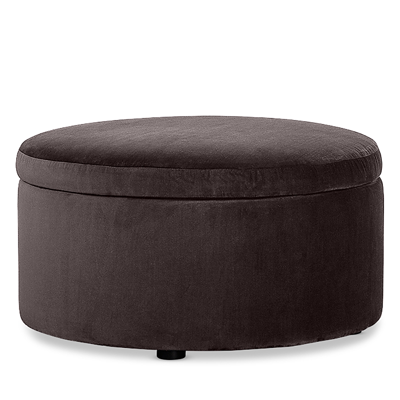 Bloomingdale's Alta Medium Circle Ottoman In Opulent Seal