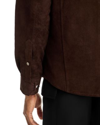 Regular Fit Leather Shirt Jacket