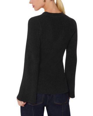 Chenille V Neck Knit Sweater