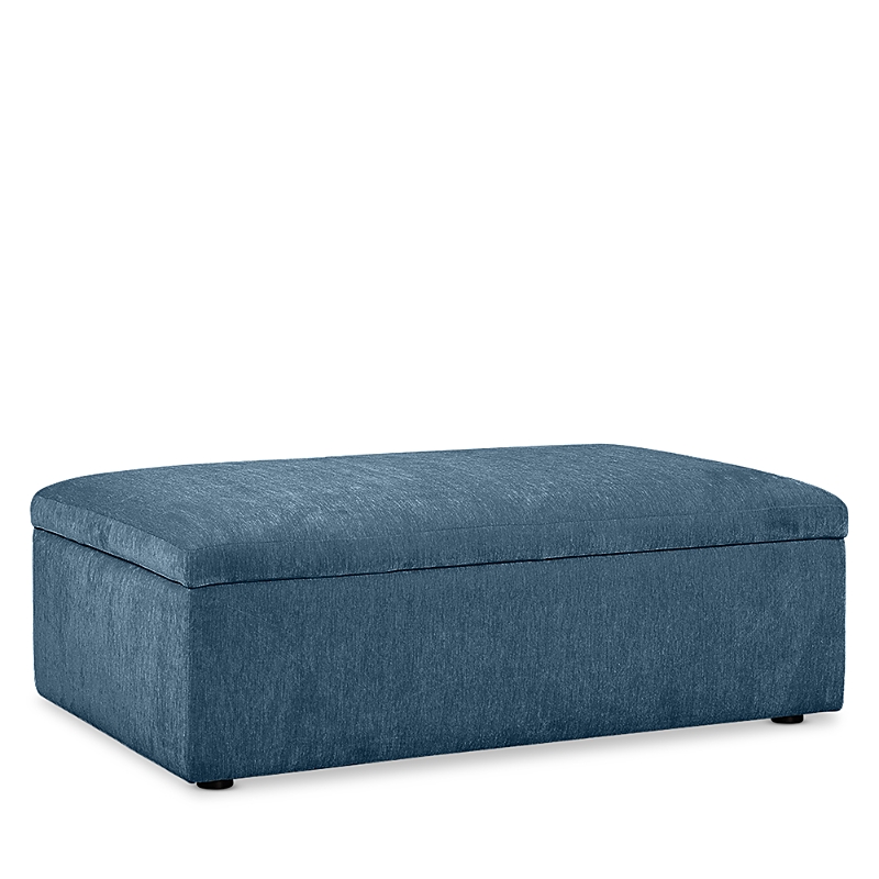 Bloomingdale's Auburn Large Rectangle Storage Ottoman, In Fabric In Amici Indigo
