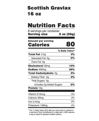  Gravlax Salmon 16 oz