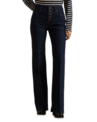 Ralph Lauren - High Rise Flare Jeans in Blue, Regular & Petite
