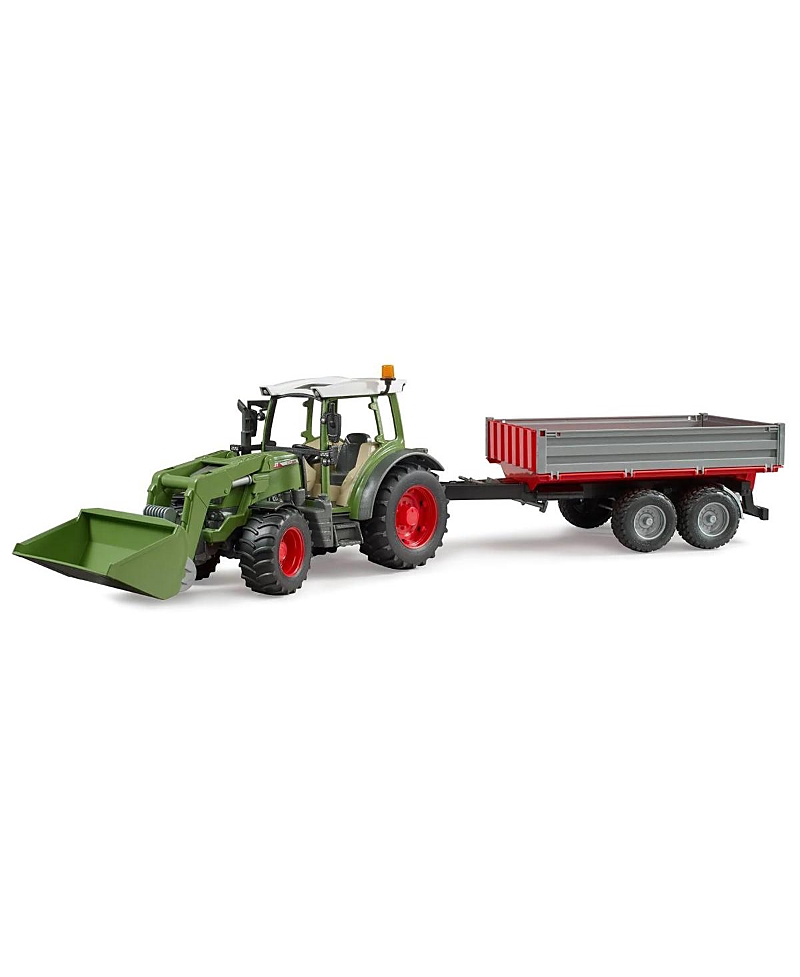 BRUDER 1/16 FENDT VARIO MFD TRACTOR WITH FRONT LOADER AND TIPPING TRAILER - AGES 5-7