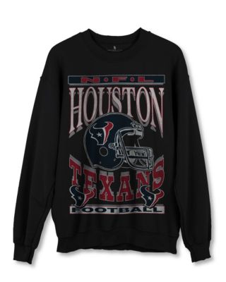  NFL Unisex Houston Texans Helmet Flea Market Crew Fleece Sweatshirt