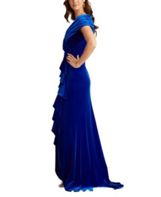 Alvarez Velvet Waterfall Drape Gown