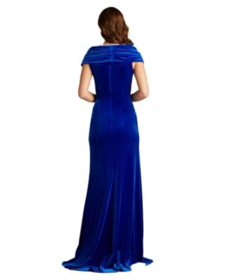 Alvarez Velvet Waterfall Drape Gown