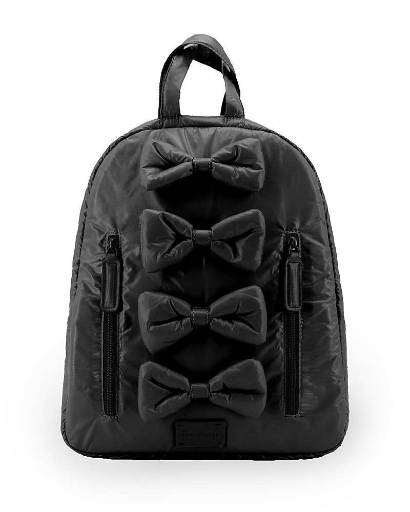 7am Enfant Midi Bows Backpack In Black