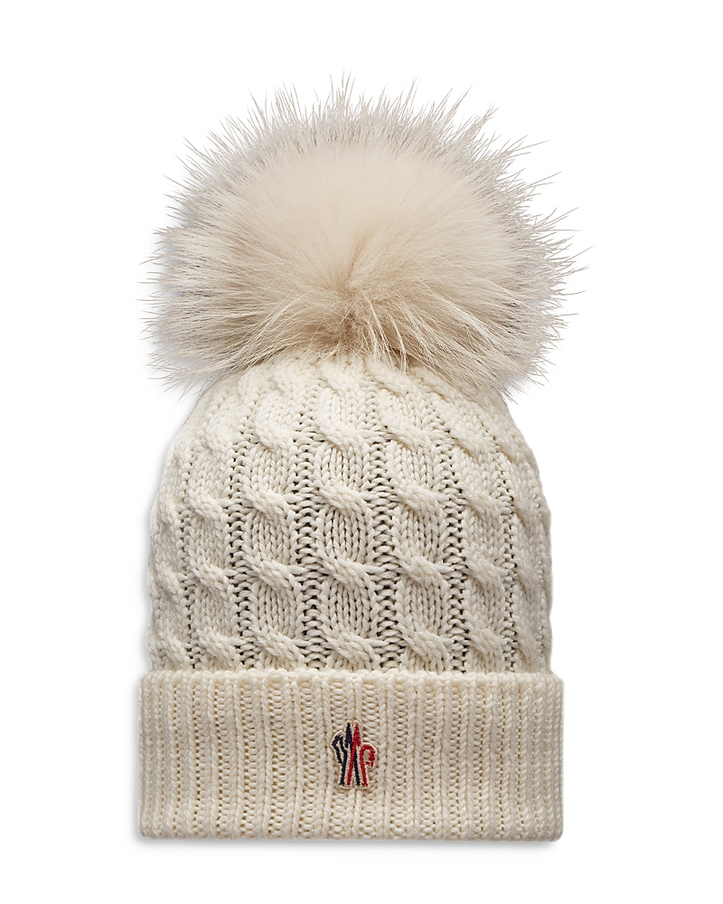 Moncler Pom Pom Beanie In White