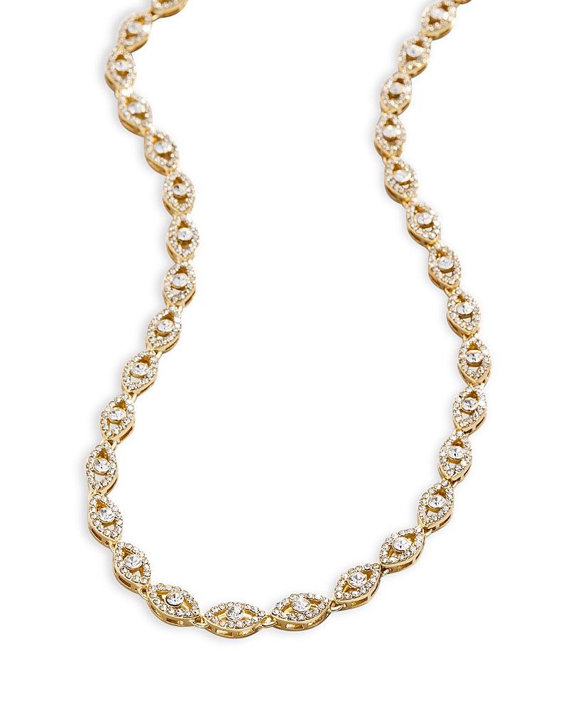 Baublebar Evil Eye On Repeat Crystal Tennis Necklace, 16-19 In Gold