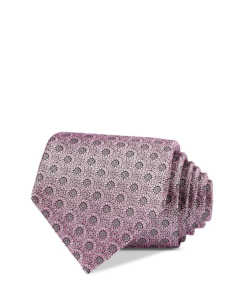 The Men's Store At Bloomingdale's Silk Floral Classic Tie - Exclusive In Black/pink