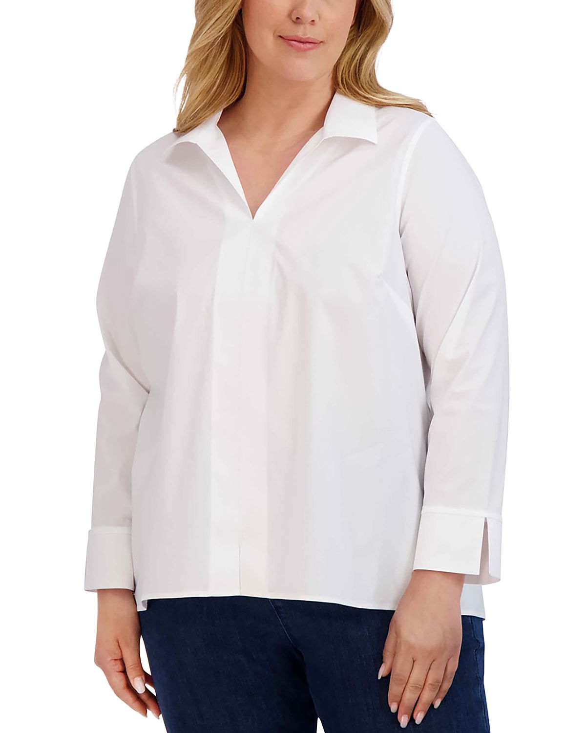 Foxcroft Plus Agnes Stretch Shirt