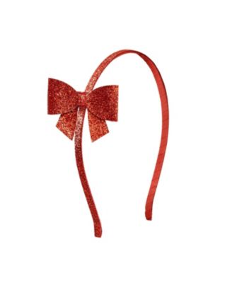 Sweet Wink Girls' Red Glitter Christmas Bow Headband - Little Kid, Big Kid