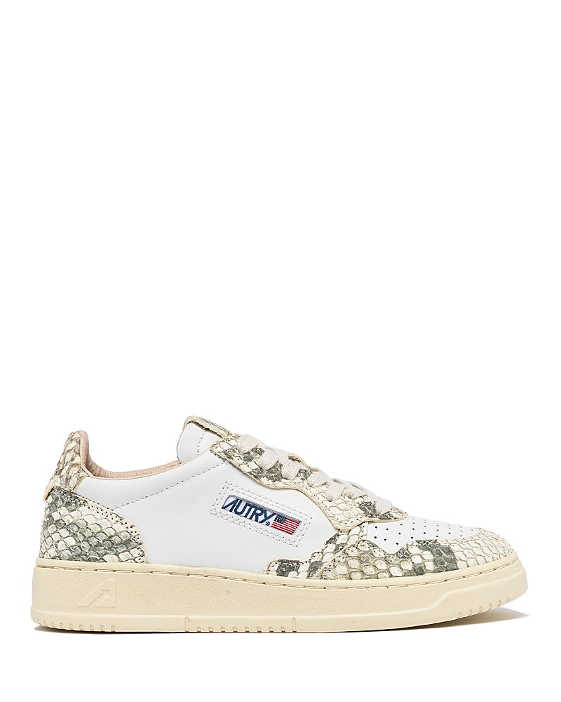 Autry Women's Medalist Low Top Sneakers In White/diamond
