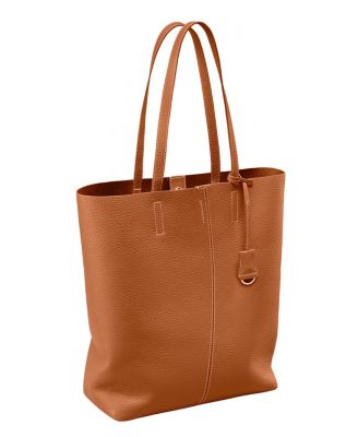 Tall Leather Soft Tote Bag