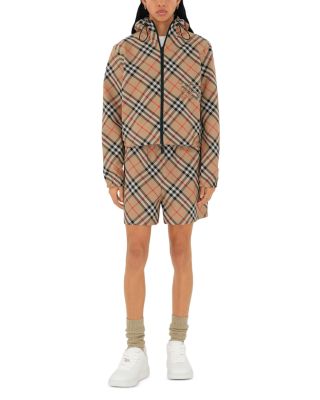 Hooded Cropped Reversible Jacket