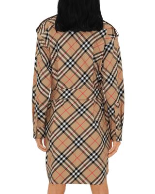 Check Cotton Shirt Dress