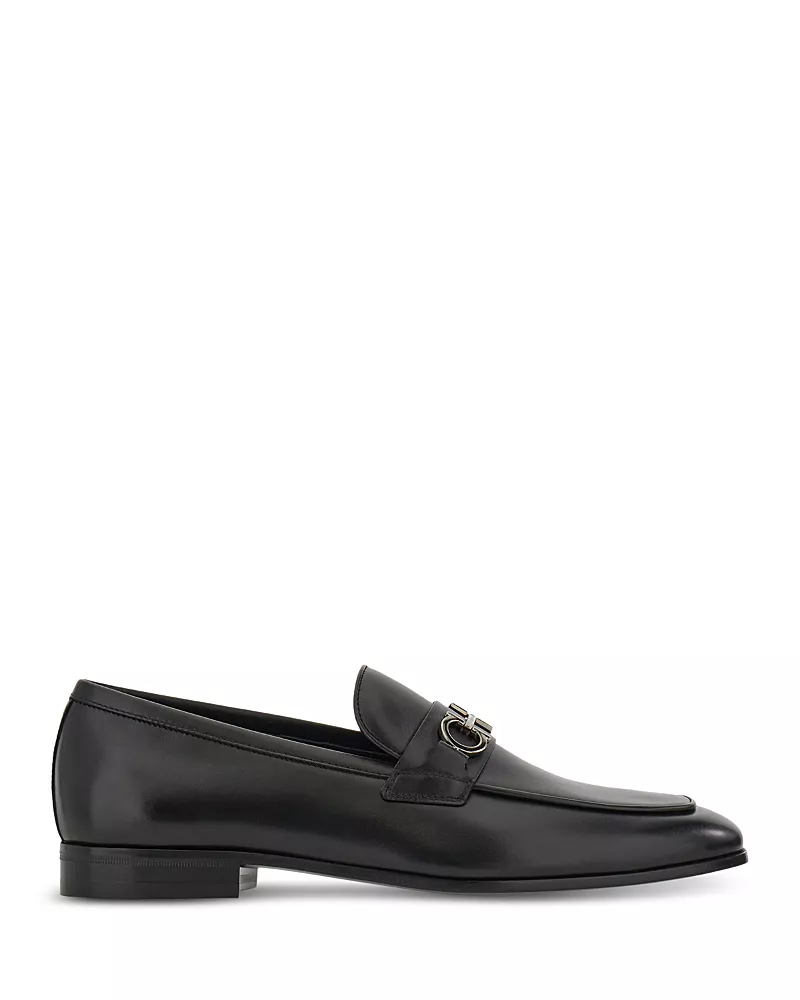 Ferragamo Men's Balty Gancini Leather Loafers