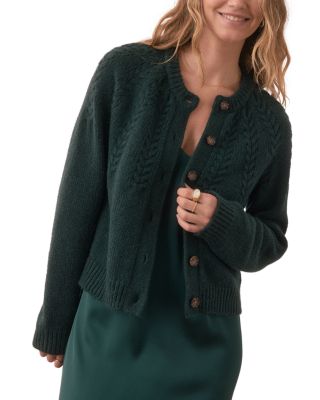 Marine Layer - Everly Crewneck Cable Knit Cardigan Sweater