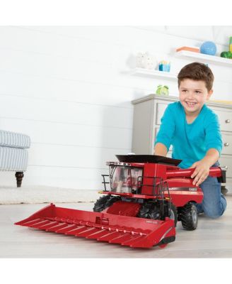  1/16 Big Farm Case IH Combine with Grain & Corn Heads 5-7 - Ages 5-7