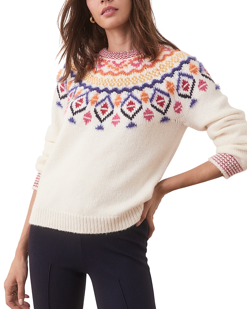 Marine Layer Archive Shasta Fair Isle Sweater In Cream