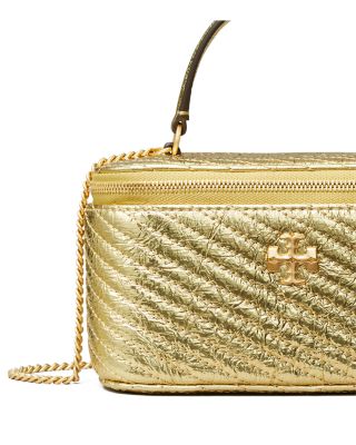 Kira Diamond Quilted Leather Vanity Bag