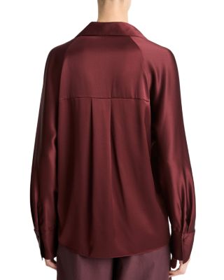 Detachable Collar Silk Shirt 