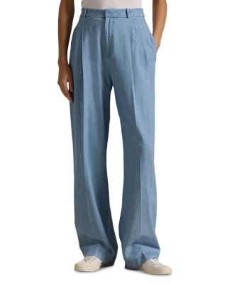 Ralph Lauren - Cotton Chambray Wide Leg Pants