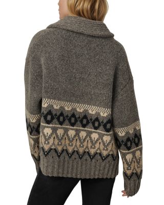 The Inga V Neck Fair Isle Cardigan Sweater
