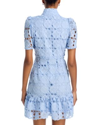 Floral Lace Mock Neck Mini Dress -Exclusive
