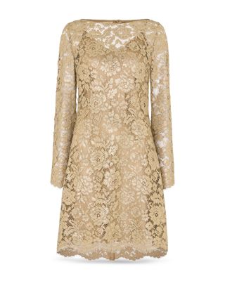 Metallic Lace Mini Dress